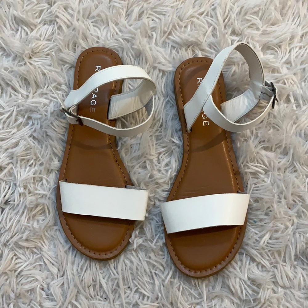White sandals